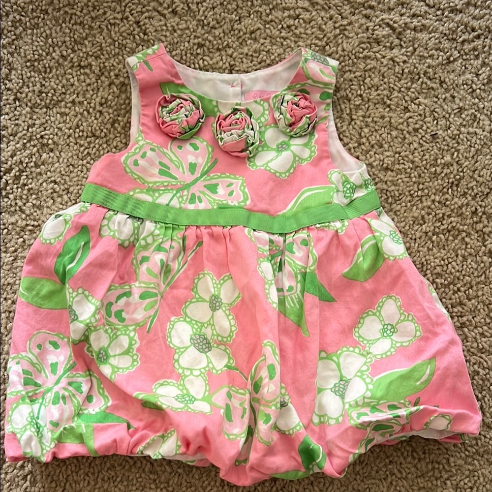 Pink and Green Lily Pulitzer Baby Dress